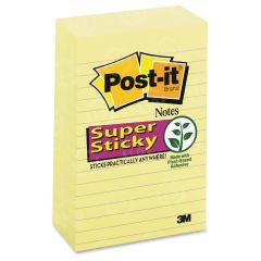 Post-it Super Sticky Note - 5 per pack - 4" x 6" - Yellow