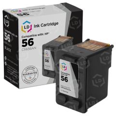 LD Remanufactured Black Ink Cartridge for HP 56 (C6656AN)