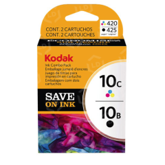 OEM Kodak 10B Black 10C Color Ink 2-Pack