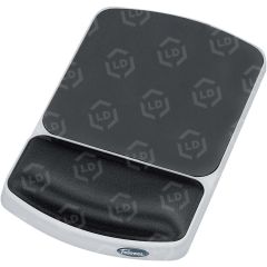 Fellowes Gel Wrist Rest and Mouse Pad - Graphite/Platinum