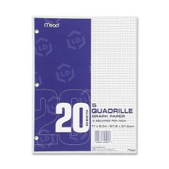 MeadWestvaco Graph Paper - 12 per box - Quad Ruled - Letter - 8.50" x 11"