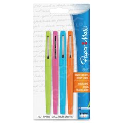 Paper Mate Flair Point Guard Pen, Assorted - 4 Pack