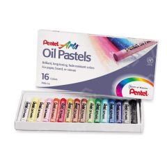 Pentel Round Stick Oil Pastel - 16 per set