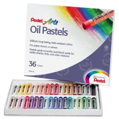 Pentel Round Stick Oil Pastel - 36 per set