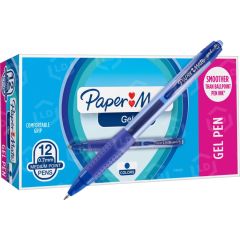 Paper Mate 1746325 Bold Writing Gel Pen, Blue - 12 Pack