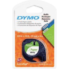 Dymo LetraTag 10697 Paper Tape - 2 per pack