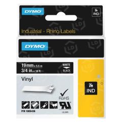 Dymo White on Black Color Coded Label