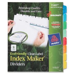 8-Tab Clear Label Index Maker Divider