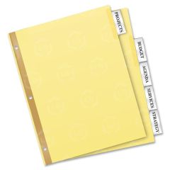 Worksaver Insertable Dividers Value Pack Print-on - 5 Tab(s)/Set - 120 / Box - Clear, Buff Tab