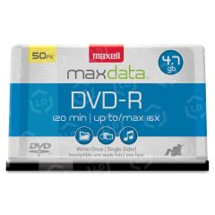 Maxell DVD Recordable Media - DVD-R - 16x - 4.70 GB - 50 Pack Spindle - 50 per pack