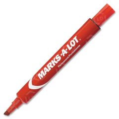Avery Marks-A-Lot Large Chisel Tip Permanent Marker - Red - 12 Pack