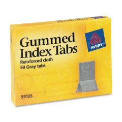 Avery Reinforced Cloth Gummed Index Tab - 50 / Pack - Gray Tab