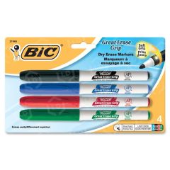 BIC Great Erase Whiteboard Markers , Assorted- 4 Pack