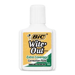 BIC Wite-Out Extra Coverage Correction Fluid - 12 Pack