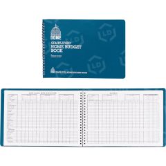 Dome Publishing Simplified Home Budget Book - 64 Sheets - Wire Bound - 7.50" x 10.50" - White