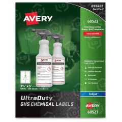 Avery 3.50" x 5" Rectangle GHS Chemical Container Labels (Inkjet) - 200 per box
