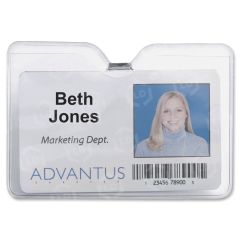 Advantus 75456 ID Badge Holder with Clip - 50 per pack