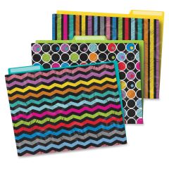 Colorful Chalkboard File Folders Set