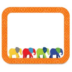 Parade of Elephants Colorful Name Tags