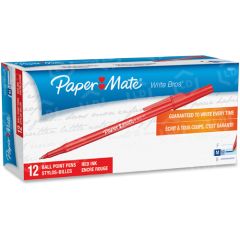 Paper Mate Write Bros Ballpoint Pen, Red - 12 Pack