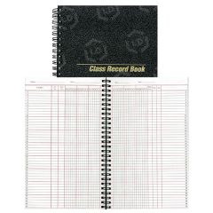 Rediform Class Record Book - 60 Sheets - Wire Bound - 9.50" x 5.75" - White