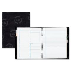 Blueline NotePro Daily Planner - 7.44" x 9.50" - 1 Day Per 2 Page(s) - Paper - Black