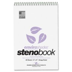 Roaring Spring Enviroshades Gregg Ruled Steno Book - 4 per pack - Orchid Paper