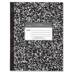 Roaring Spring Wide-Ruled 50-Sheet Composition Book - 50 Sheets - 15 lb  - 7.50" x 9.75" -  White Paper