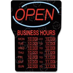 Royal Sovereign LED Open with Business Hours Sign English