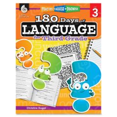 Shell Practice, Assess, Diagnose: 180 Days of Language for Third Grade Education Printed Book by Christine Dugan