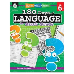 Shell Practice, Assess, Diagnose: 180 Days of Language for Sixth Grade Education Printed Book by Suzanne Barchers - English