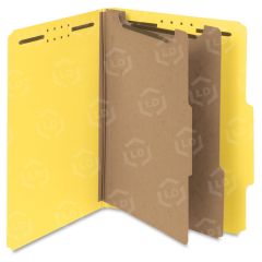 100% Recycled Pressboard Classification Folders Letter - 8.5" x 11"- Yellow
