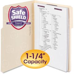Smead Extra-Capacity Fastener Folders - SafeShield - 50 per box