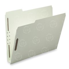 Smead 15005 Gray/Green 100% Recycled Pressboard Fastener File Folders - 25 per box