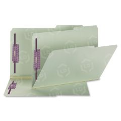 Smead Gray/Green Pressboard Fastener Folders - 25 per box