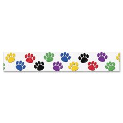 Teacher Created Resources Colorful Paw Prints Straight Border Trim - 1 per pack