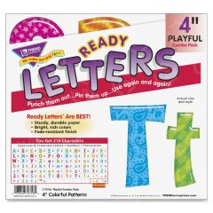 Trend Colorful Patterns 4-inch Ready Letters - 3 per set