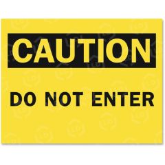 Tarifold Safety Sign Inserts-Caution Do Not Enter - 6 per pack