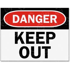 Tarifold Safety Sign Inserts-Danger Keep Out - 6 per pack