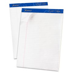 TOPS Gold Fibre Ruled Perforated Writing Pads - 50 Sheets - 16 lb - Letter - 8.50" x 11"