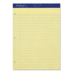 Ampad Perforated 3HP Ruled Double Sheet Pads - 100 sheets per pad - Letter - 8.5" x 11" - Canary