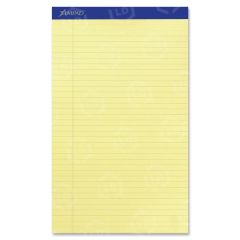 Ampad Perforated Ruled Pads - 50 Sheets - 8.50" x 14" - Canary Yellow