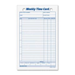TOPS Weekly Handwritten Time Cards - 100 per pack