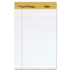 TOPS The Legal Pad Plus, jr. Legal Rule, White, Perforated