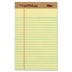 Tops The Legal Pad 71501 Notepad - 50 Sheet - Legal Ruled - 8" x 5" - Canary