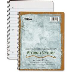 TOPS College-Ruled Second Nature Notebook - 50 Sheets - 15 lb Basis Weight - 8.50" x 11"