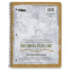 TOPS Second Nature Notebook - 80 Sheets - Letter - 8.50" x 11"