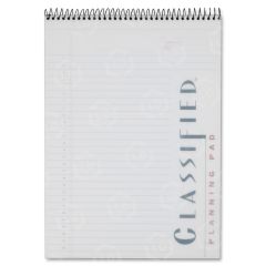 TOPS Classified Docket Gold Planning Pad - 70 Sheets - 20 lb  - 8.50" x 11.75" -  White Paper
