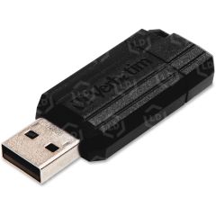 Verbatim 128GB Pinstripe USB Flash Drive - Black