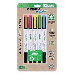 Zebra Pen Fluorescent Assorted Highlighters - 5 Pack